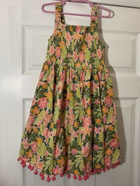 Joie Floral Smocked Sundress in Pink, Green and Yellow